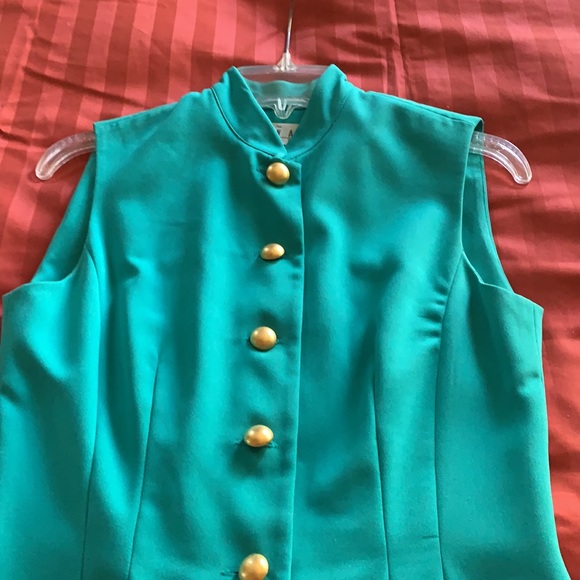 Kenar Ann Tjian teal button down dress - Picture 8 of 9